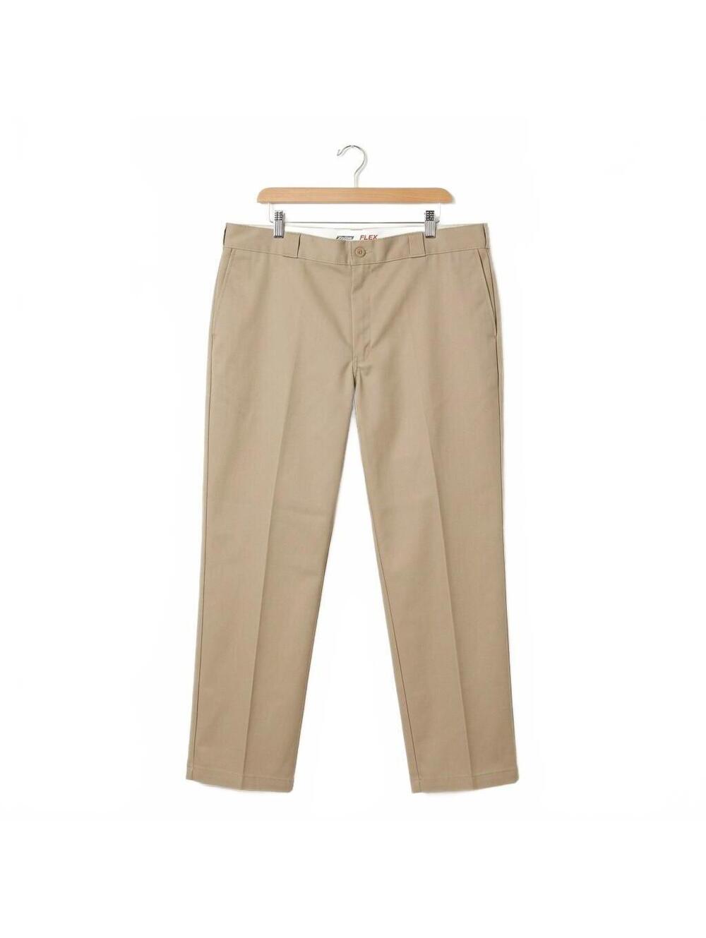 Dickies Mens 44x32 Flex Khaki Pants 874 Original Fit Beige Stretch Chino #285
